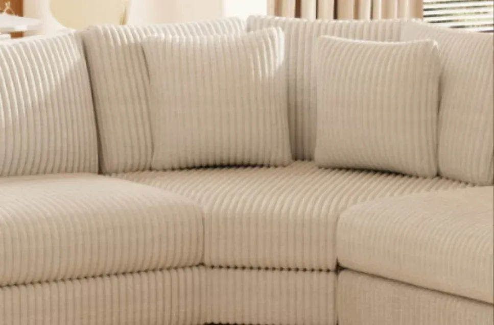 Modern Modular Three-Seat Wood Frame Pillow Back Sofa - Omega Lifestyles