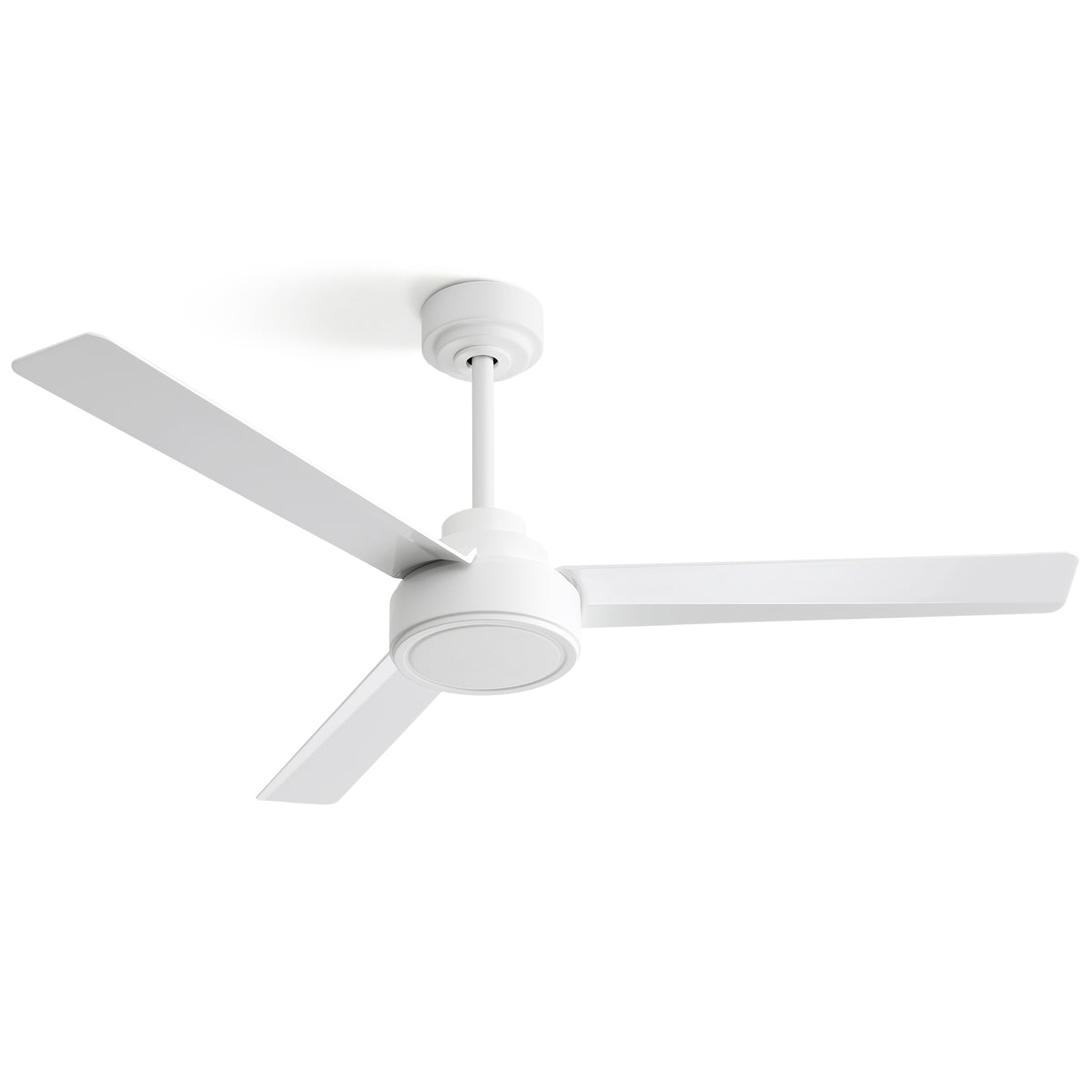 52-Inch White ABS Remote Control Ceiling Fan Without Light
