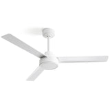 52-Inch White ABS Remote Control Ceiling Fan Without Light