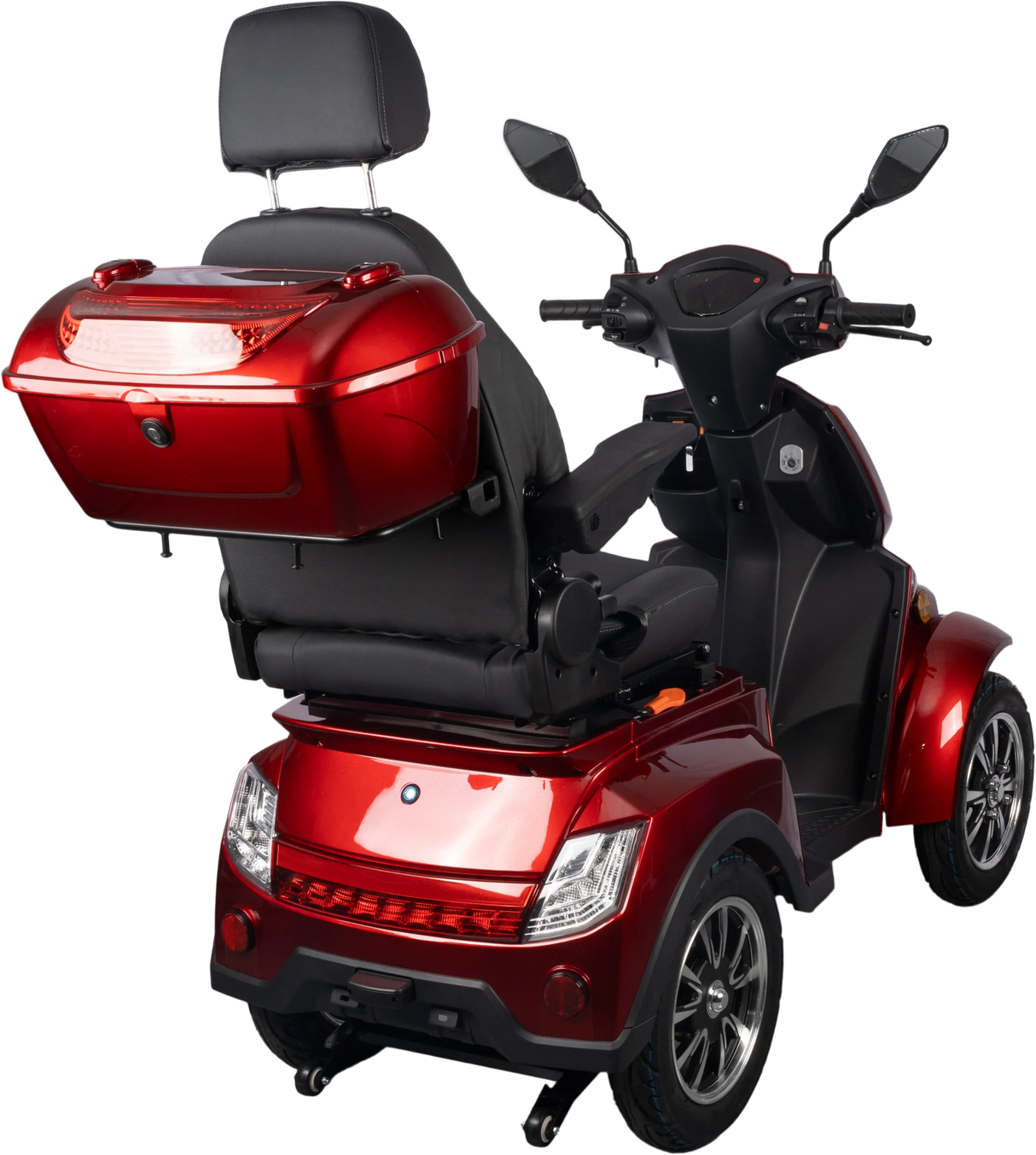 Heavy Duty 4 Wheel Red Mobility Scooter - Omega Lifestyles