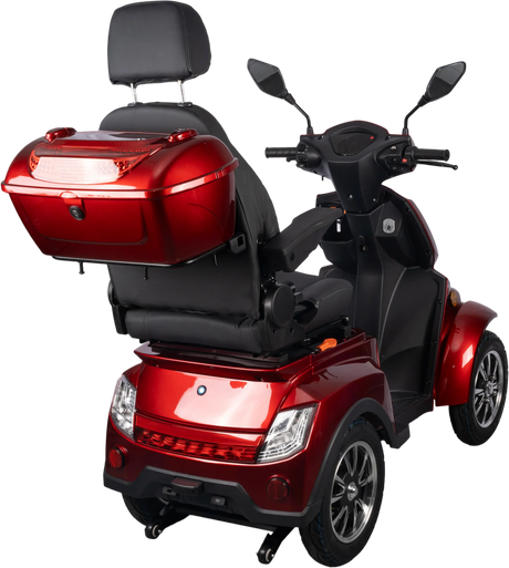 Heavy Duty 4 Wheel Red Mobility Scooter - Omega Lifestyles