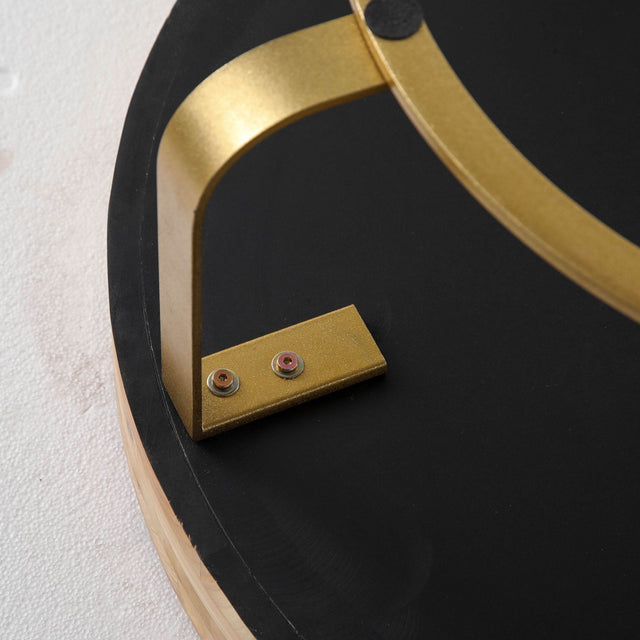 Modern Round Carved Pine Wood Coffee Table - Omega Lifestyles