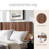 Modern Farmhouse Walnut Solid Wood King Headboard - Omega Lifestyles