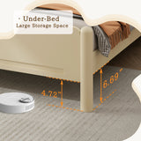 King Solid Wood Platform Bed Frame With Headboard - Omega Lifestyles