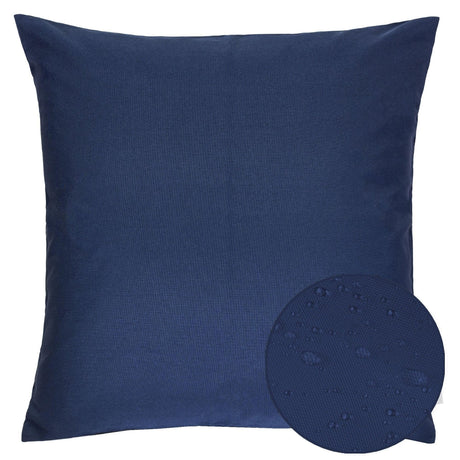 Outdoor Weather Resistant Navy Polyester Patio Pillow 20x20 Inches - Omega Lifestyles