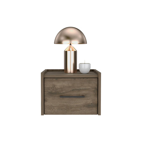 Wall-Mounted Floating Nightstand With Sleek Single Drawer - Omega Lifestyles