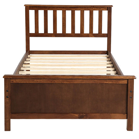 Twin Solid Wood Platform Bed With Headboard And Footboard - Omega Lifestyles