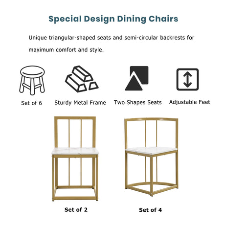 Modern 7-Piece Dining Table Set With Six Chairs - Omega Lifestyles