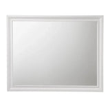 White Frame Full-Length Wall Mirror With Wood Frame - Omega Lifestyles