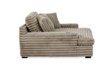 Corduroy Jumbo Chaise Armchair With Dual Cup Holders - Omega Lifestyles