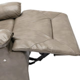 Modern 3-Seater Grey Leather Gel Recliner Chair With LED Light - Omega Lifestyles