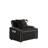 Convertible Velvet 3-in-1 Pull Out Sofa Bed Chair