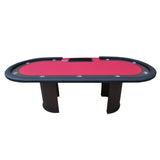 Modern 96-Inch Wood Poker Table With Cup Holders - Omega Lifestyles
