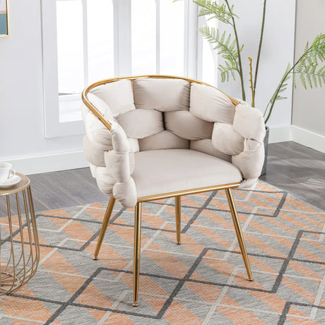 Velvet Upholstered Modern Accent Chair With Cotton Fill - Omega Lifestyles