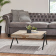 Handcrafted Mango Wood Metal Frame Coffee Table - Sleep Galleria