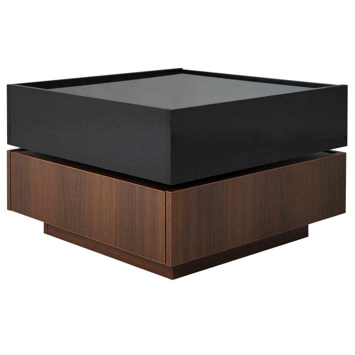 360 Degree Rotating Square Coffee Table With Drawers - Omega Lifestyles