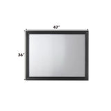 Black Frame Minimalist Wall Mirror 41x31 Inch - Omega Lifestyles