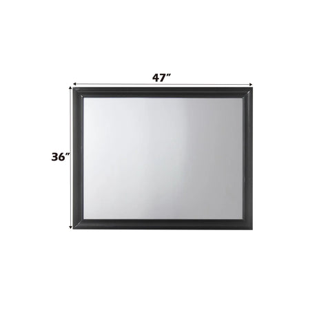 Black Frame Minimalist Wall Mirror 41x31 Inch - Omega Lifestyles