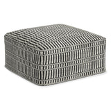 Square Woven Indoor Outdoor Fabric Pouf With Support - Omega Lifestyles