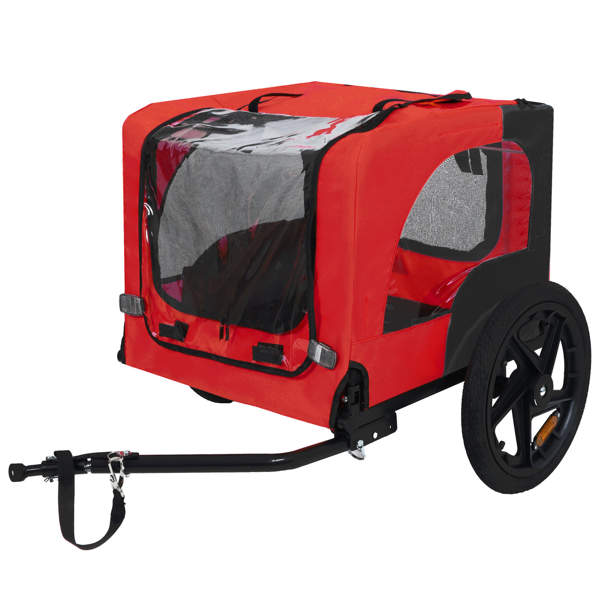 Foldable Steel Frame Dog Bike Trailer With Canopy