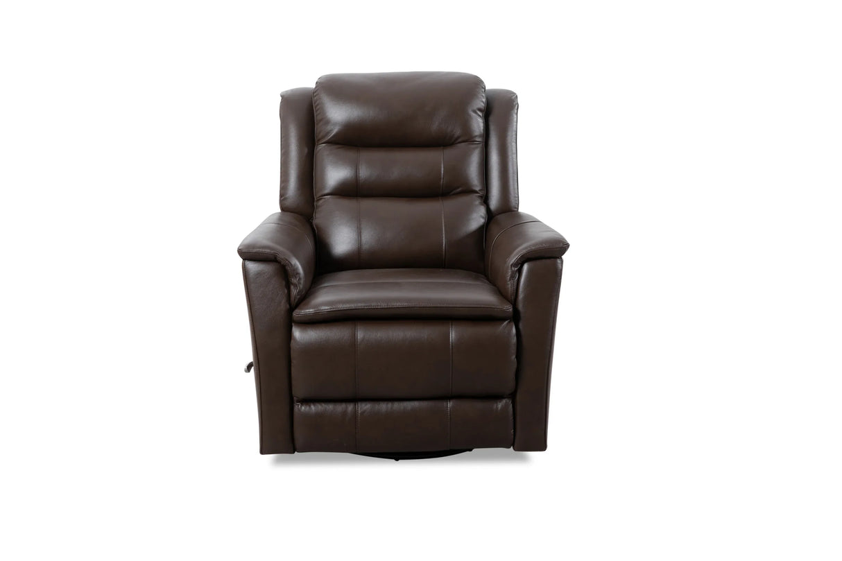 Manual Swivel Top Grain Leather Recliner Chair - Omega Lifestyles