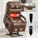Power Faux Leather Medium-Firm Lift Massage Recliner Chair - Omega Lifestyles