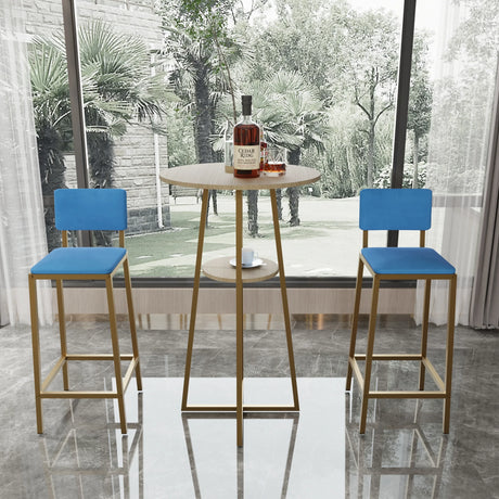 Three Piece Bar Table And Chairs Set With Storage - Omega Lifestyles