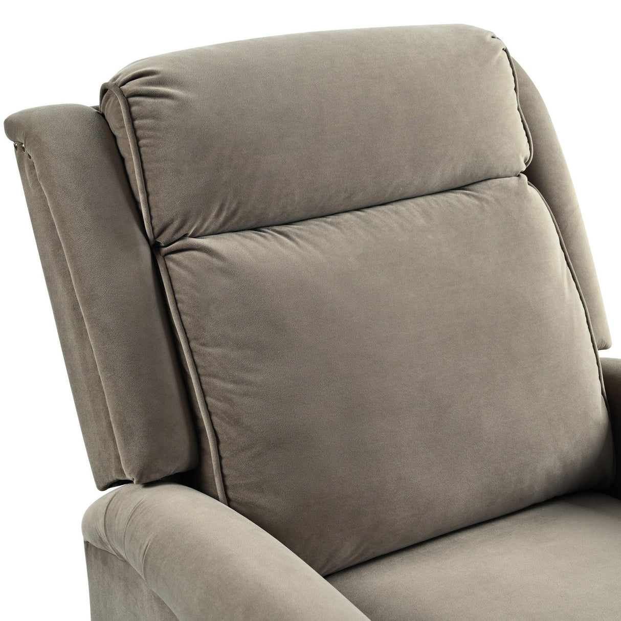 Light Brown Velvet 360° Swivel Adjustable Backrest Recliner - Omega Lifestyles