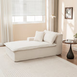 Corduroy Foam Right Armrest Chaise Lounge Chair - Omega Lifestyles