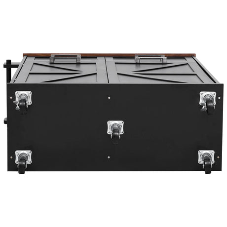 Farmhouse MDF Kitchen Island With Drop Leaf And Storage - Omega Lifestyles