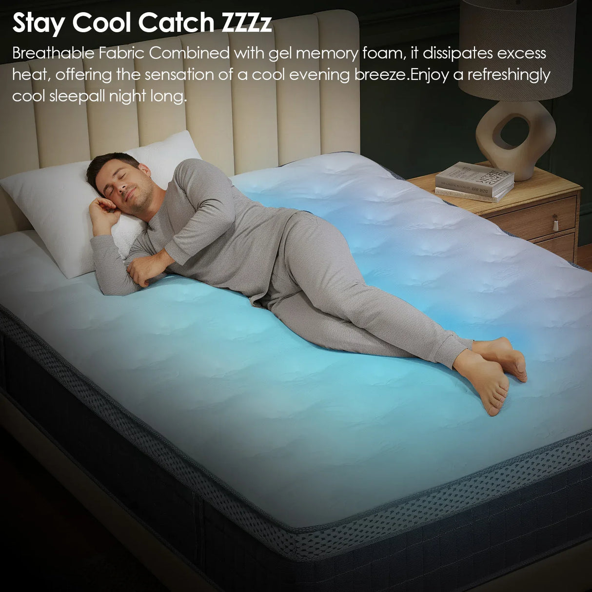 Medium 10-Inch Cooling Gel Memory Foam Queen Mattress - Omega Lifestyles