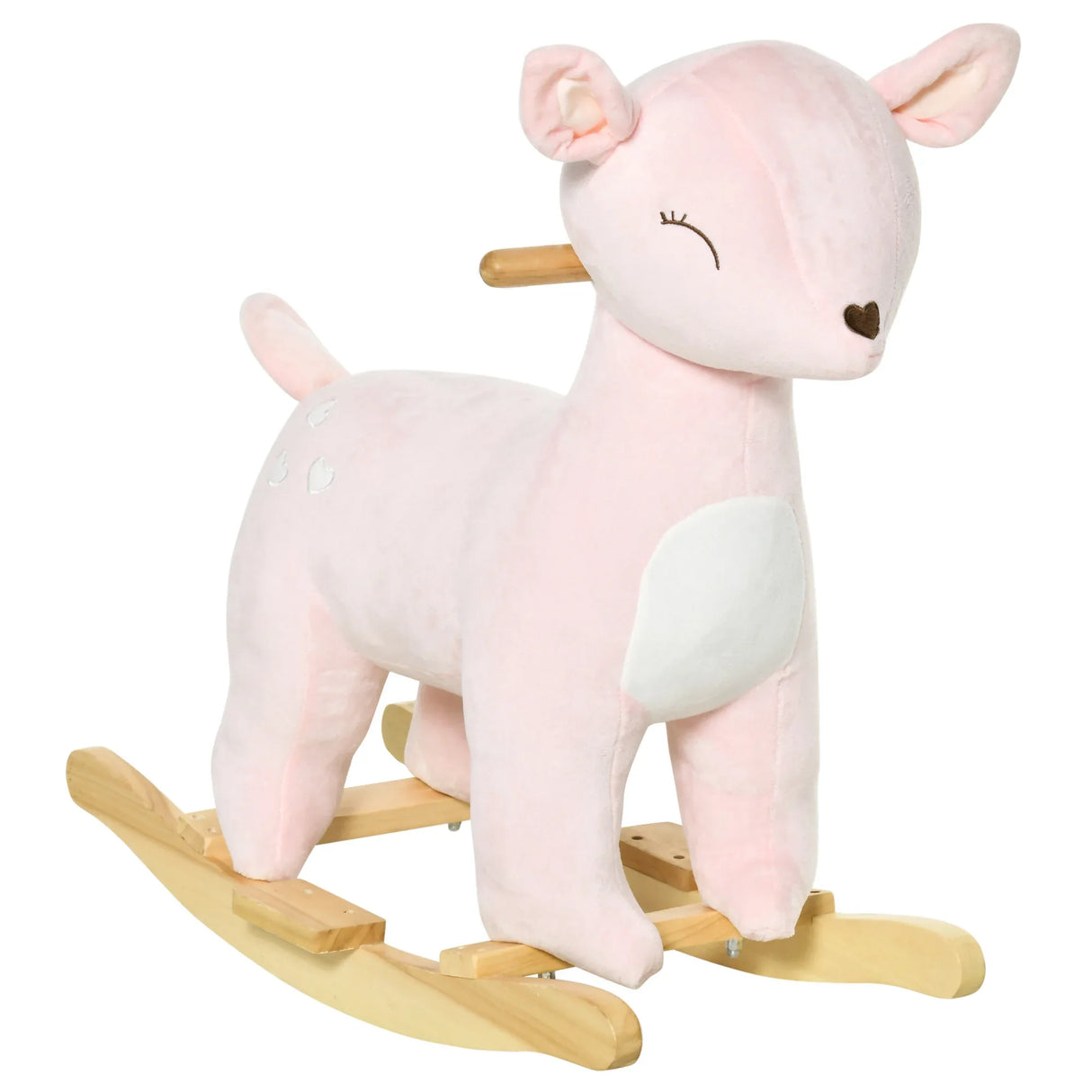 Plush Kids Ride-On Deer-Shaped Sound Rocking Toy - Omega Lifestyles