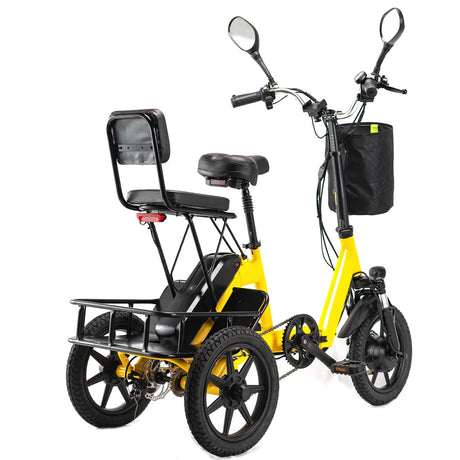 Foldable 350W Electric Adult Two-Seat Tricycle - Omega Lifestyles