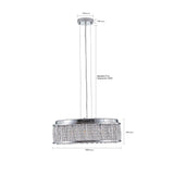 Modern Round Crystal Chandelier 19-Inch Flush Mount Light - Omega Lifestyles