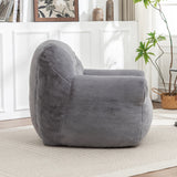 Comfy Faux Fur Bean Bag Chair With Back Support - Omega Lifestyles