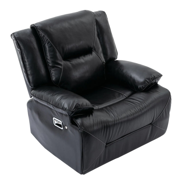 360-Degree Swivel Manual Rocking Leather Gel Recliner Chair - Omega Lifestyles