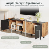 Mid Century Modern TV Stand With Storage Cabinets - Sleep Galleria