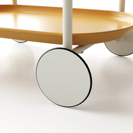 Antique Yellow Artsy Mobile Kitchen Storage Cart - Omega Lifestyles