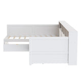 Twin Wood L-Shape Daybed With Storage Drawers - Omega Lifestyles