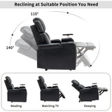 Power PU Leather Recliner Chair With Cooling Cup Holder - Omega Lifestyles
