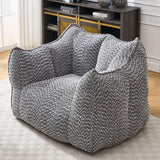 Chenille Bean Bag Chair With Resilient Foam - Omega Lifestyles