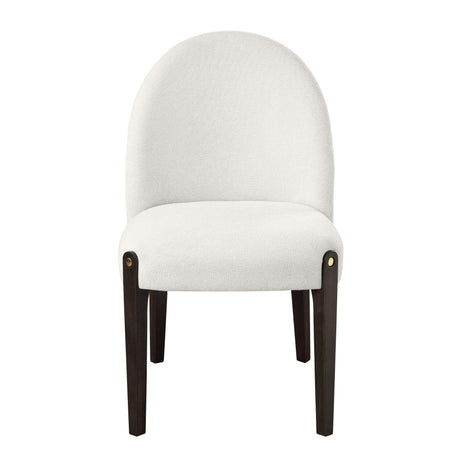 Set of 2 Beige Fabric Upholstered Side Chairs - Omega Lifestyles