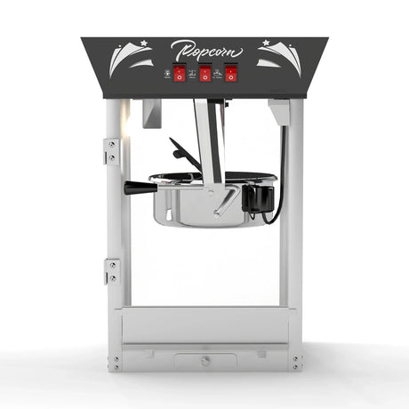 Commercial 12-Ounce Stainless Steel Popcorn Maker With Glass - Omega Lifestyles