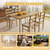 Solid Wood Natural Finish Dining Table And Chair Set - Omega Lifestyles