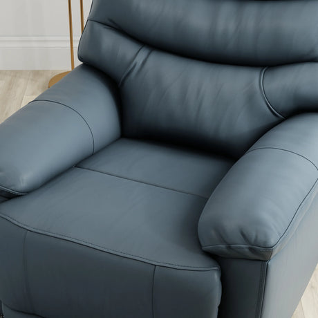 Swivel Glider Recliner With Manual Footrest Leather - Omega Lifestyles