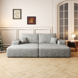 Modern Modular Sofa Bed With Plush Corduroy Fabric