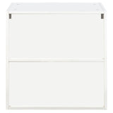 Arched Glass Door Floating Wall Cabinet With Shelves - Omega Lifestyles