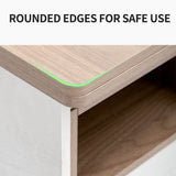 Modern Walnut White Lift Top Coffee Table With Drawers - Sleep Galleria