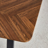 Transferred Walnut Leg Suede Backrest Dining Chair And Table Set - Omega Lifestyles