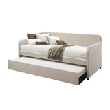 Fog Upholstered Twin Daybed With Roll-Out Trundle - Omega Lifestyles